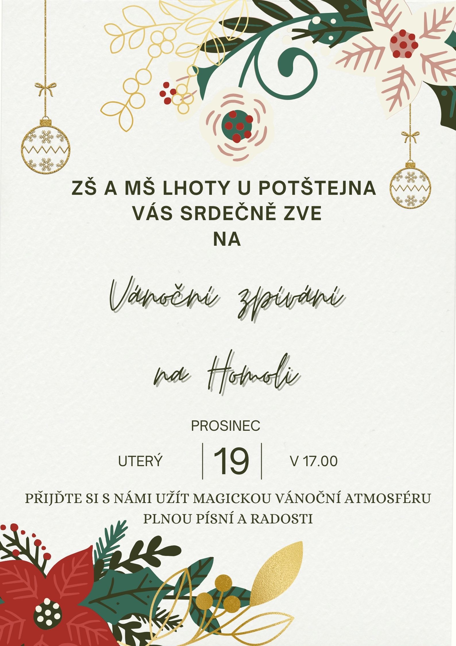 V&aacute;no�n&iacute; zp&iacute;v&aacute;n&iacute; na Homoli